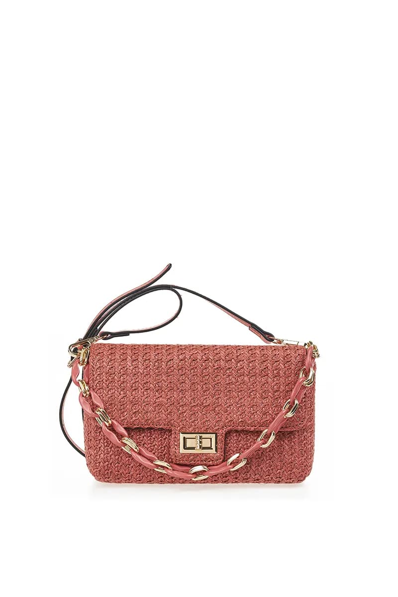 VERDE FASHION | Pochette paglia con patta - 15
