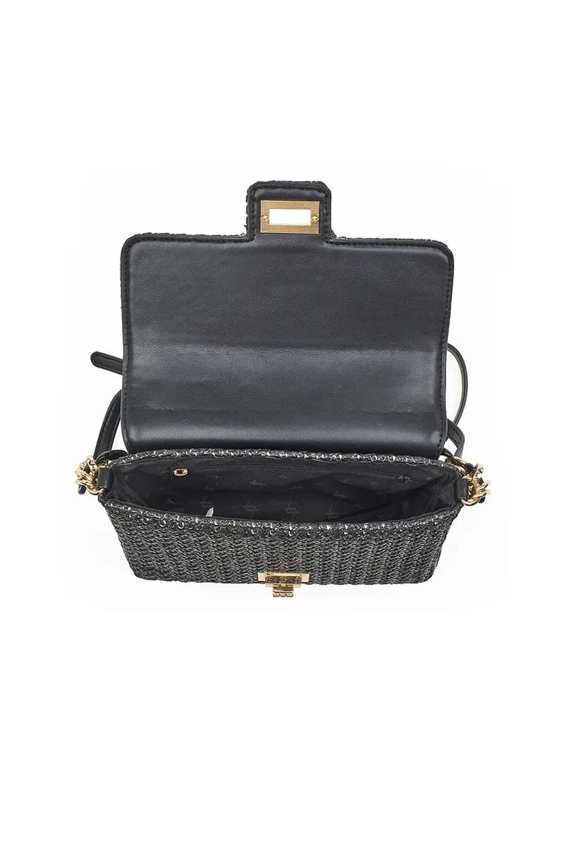 VERDE FASHION | Pochette paglia con patta - 8
