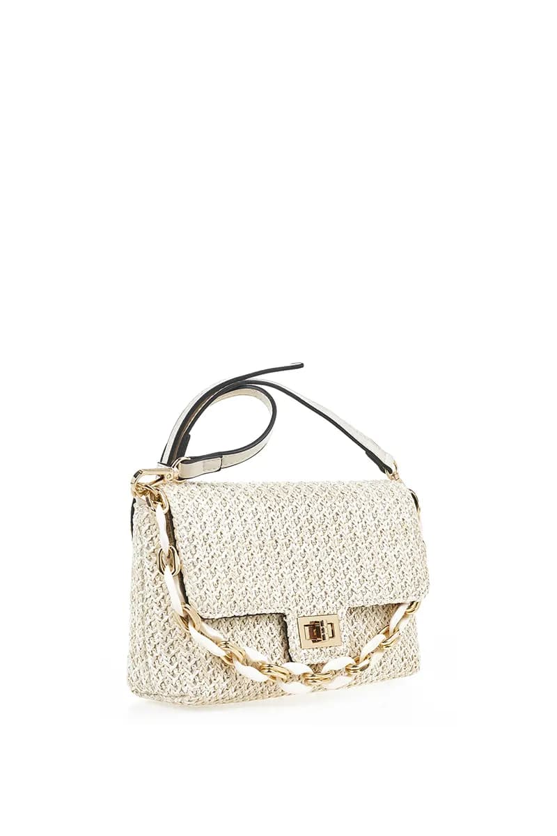 VERDE FASHION | Pochette paglia con patta - 9