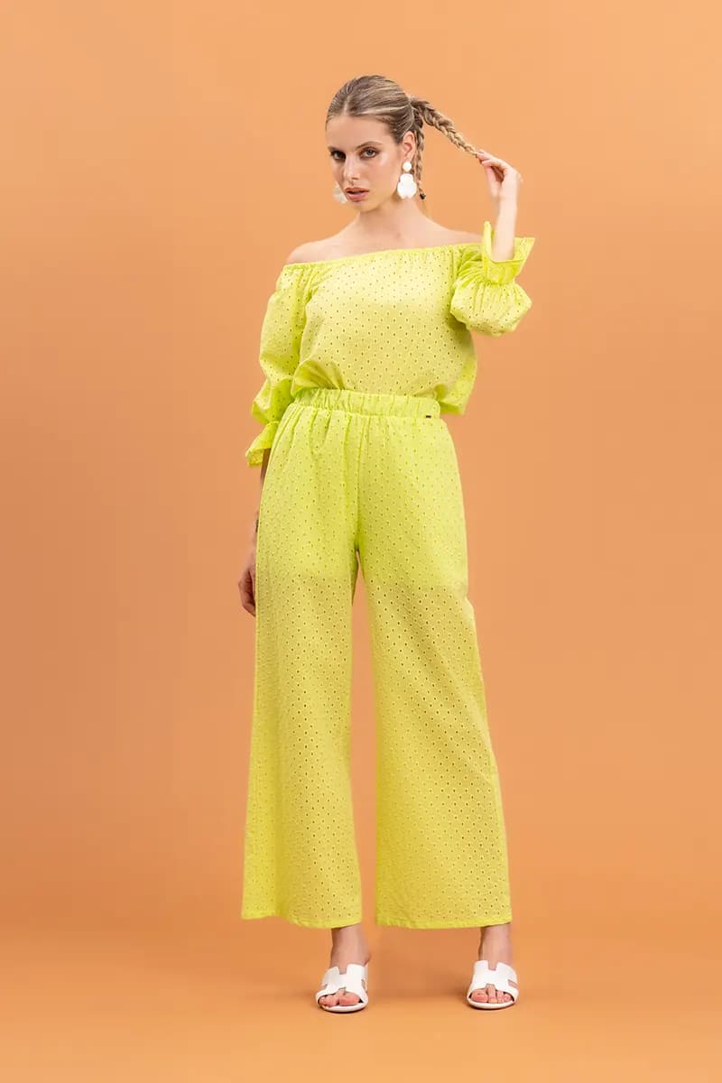 NUALY DAILY | Pantalone culotte traforato - 4