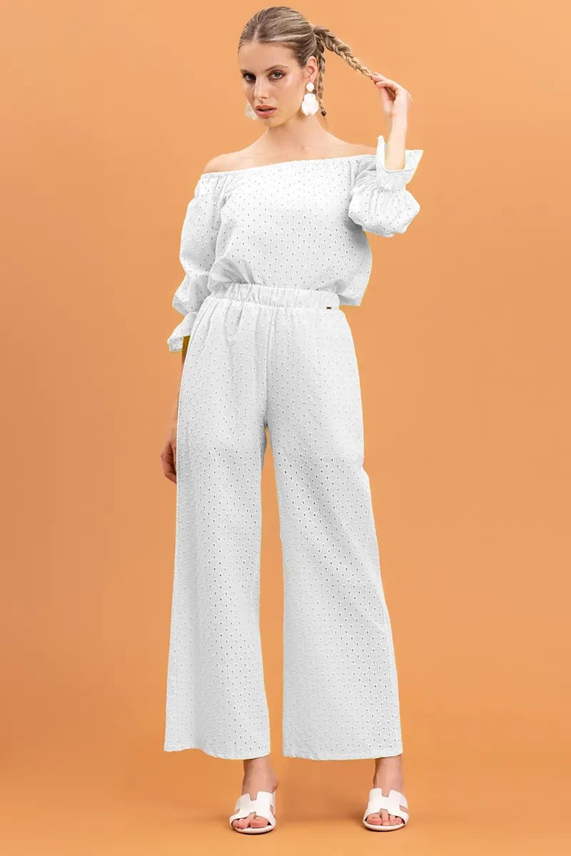 NUALY DAILY | Pantalone culotte traforato - 3
