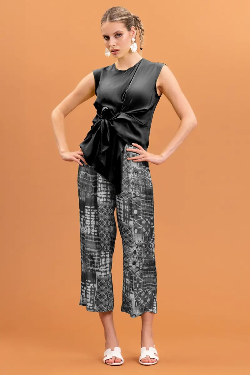 NUALY DAILY | Camicia giromanica con nodo - 1