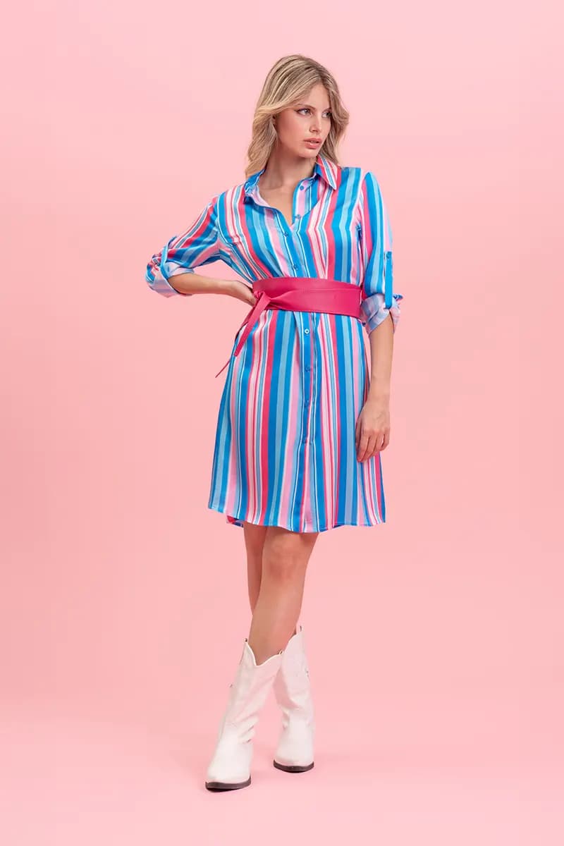 NUALY DAILY | Abito righe multicolor - 2
