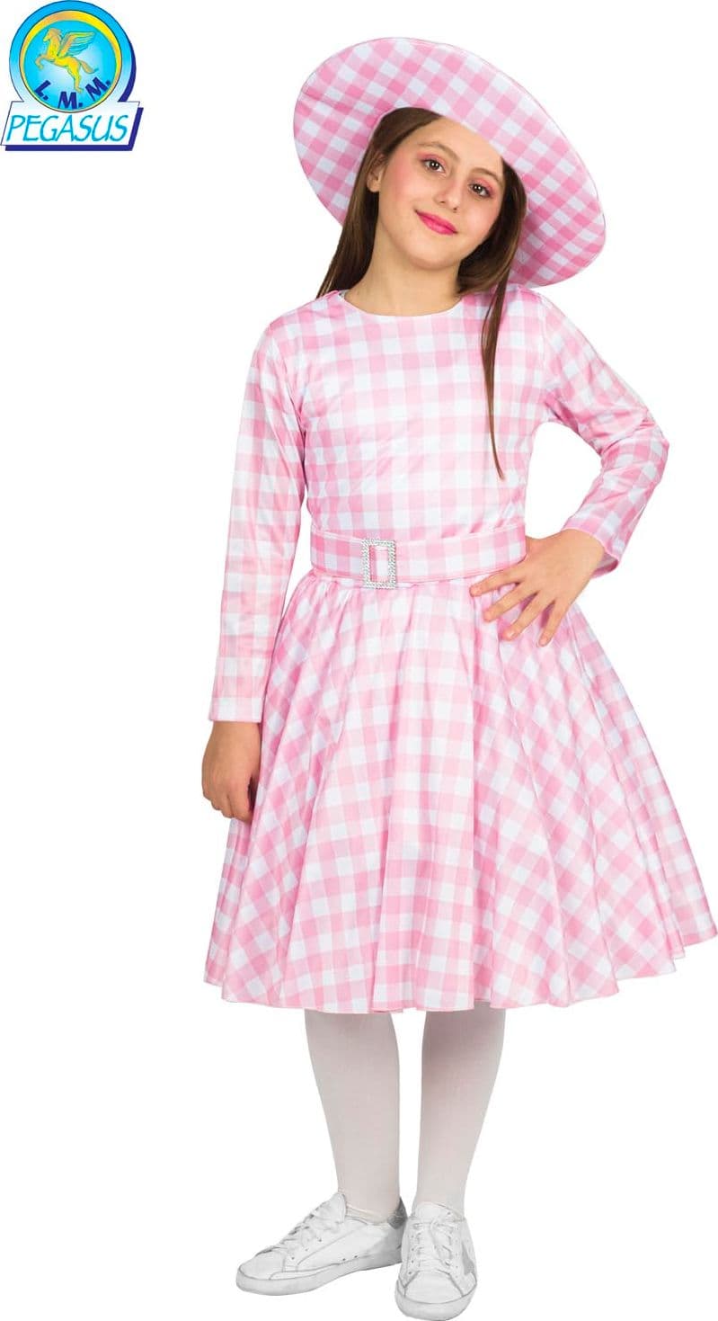 COSTUME CARNEVALE BAMBOLA ROSA DA 5 A 11 ANNI - PEGASUS 1069 - 3