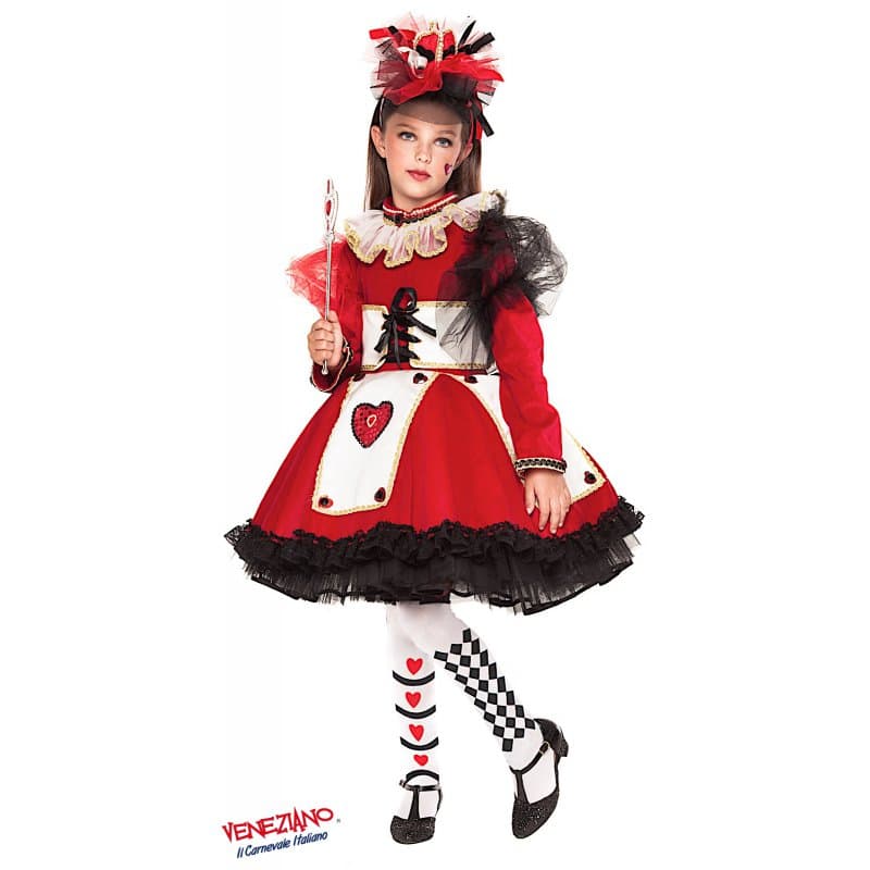 Costume carnevale regina di cuori prestige da 7 a 10 anni - veneziano 28057 - 3