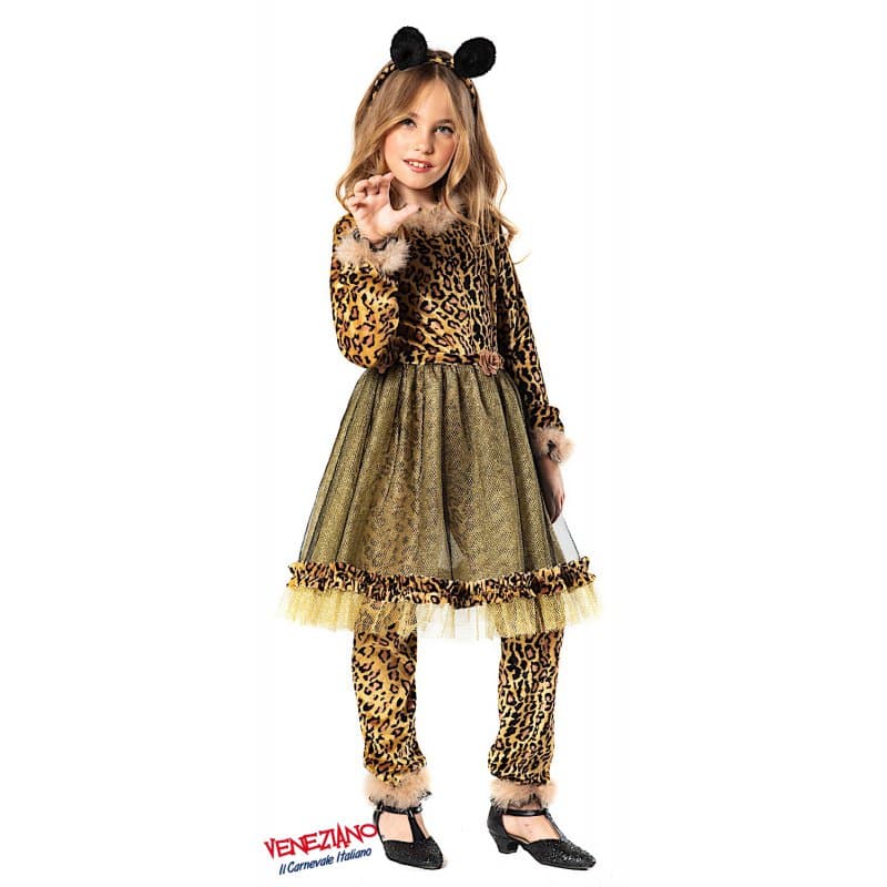 Costume carnevale ghepardina da 7 a 10 anni - veneziano 51175 - 3