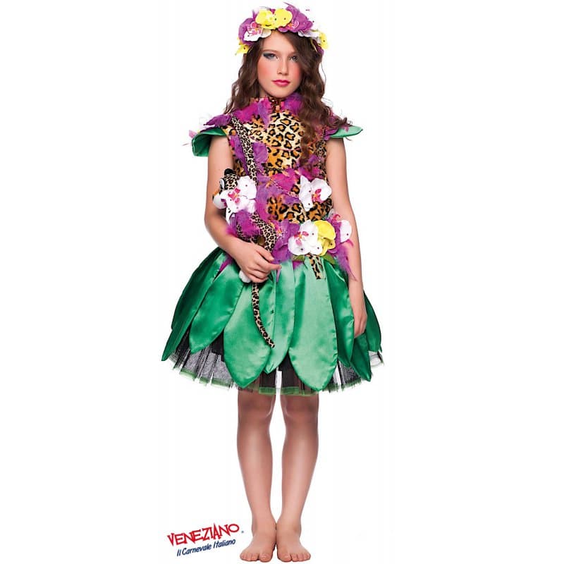 Costume carnevale madre natura da 7 a 10 anni - veneziano 50664 - 3