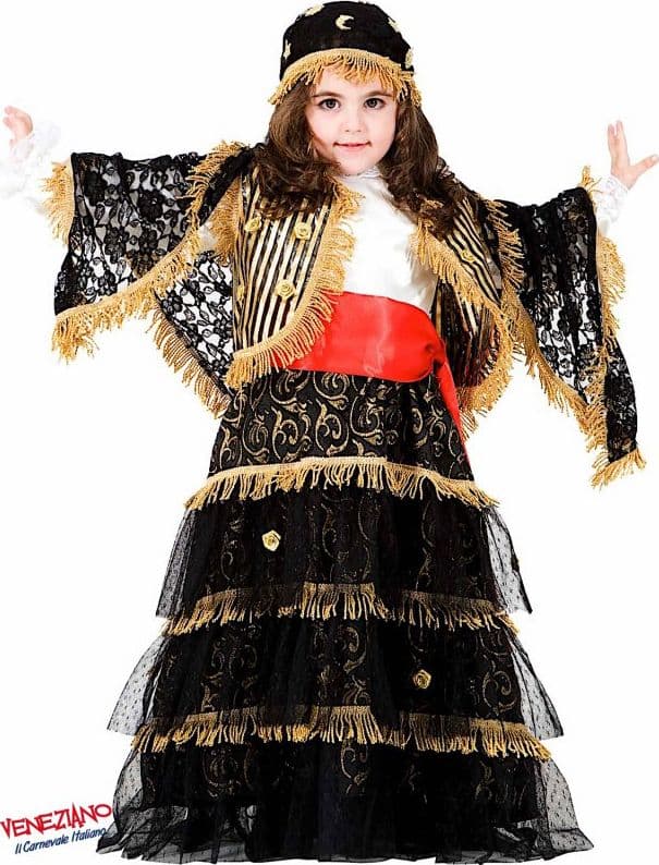 Costume carnevale zingara ricca da 7 a 10 anni - veneziano 8921 - 3