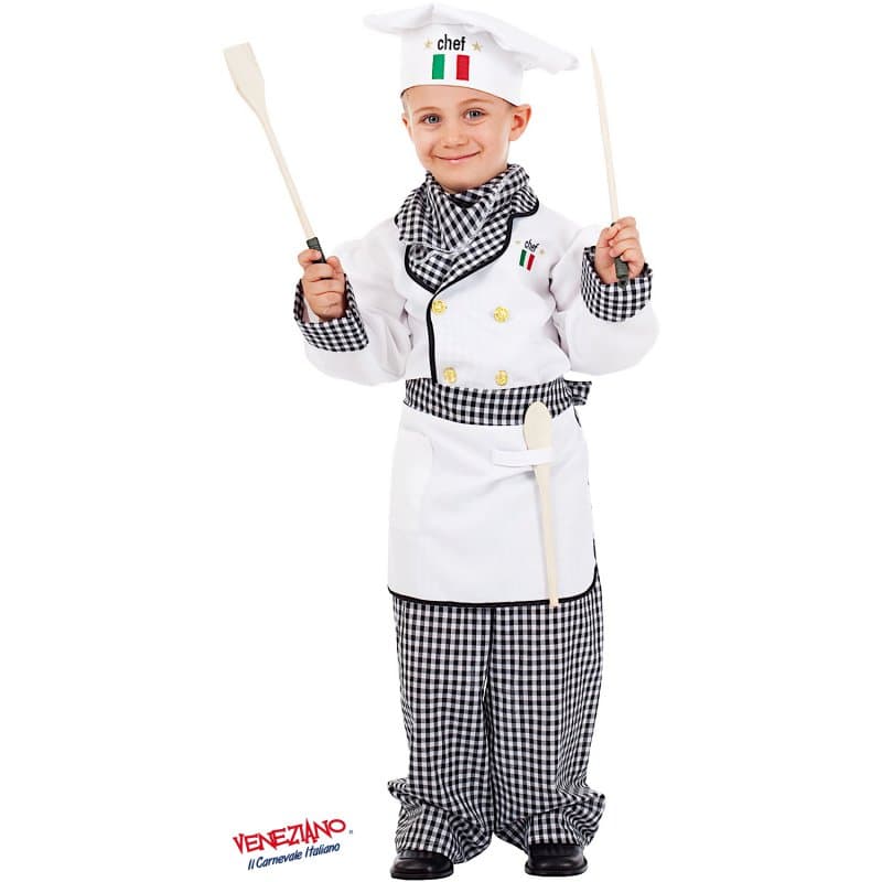 Costume carnevale cuoco da 7 a 10 anni - veneziano 5055 - 3
