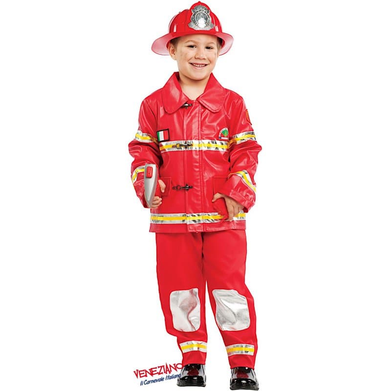 Costume carnevale vigile del fuoco 11 -12 anni - veneziano 50503 - 3