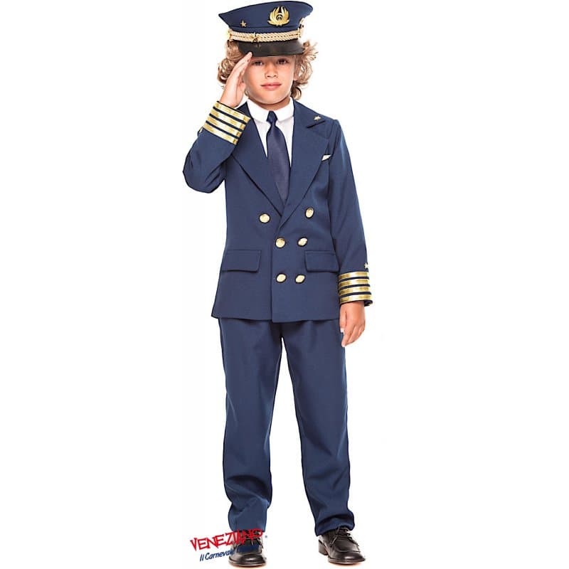 Costume carnevale pilota di linea da 7 a 10 anni - veneziano 28025 - 3