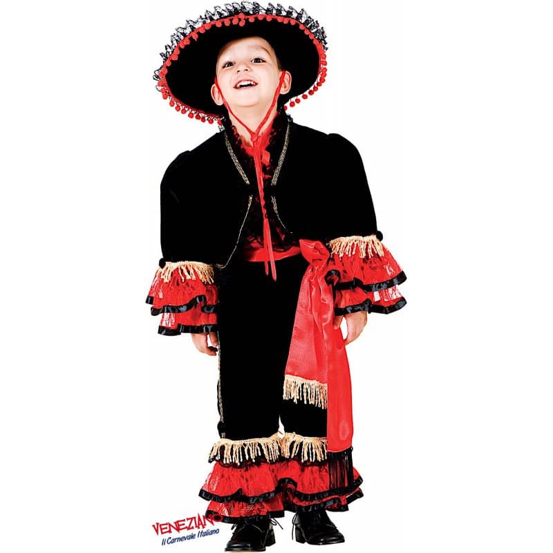 Costume carnevale ballerino di flamenco da 7 a 10 anni - veneziano 8952 - 3