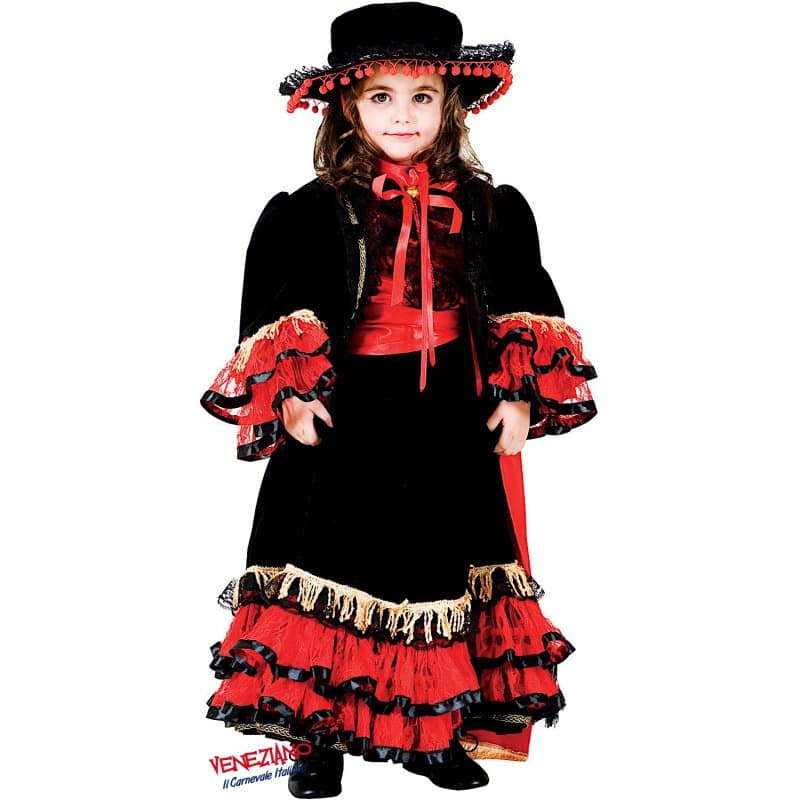 Costume carnevale ballerina di flamenco da 7 a 10 anni - veneziano 8954 - 3