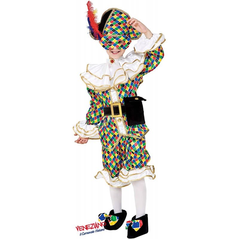Costume carnevale arlecchino da 7 a 10 anni - veneziano 8942 - 3