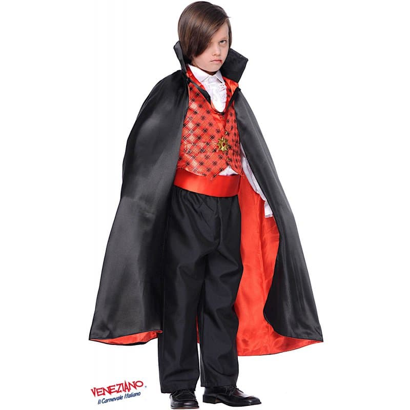 Costume carnevale conte dracula da 7 a 10 anni - veneziano 5946 - 3