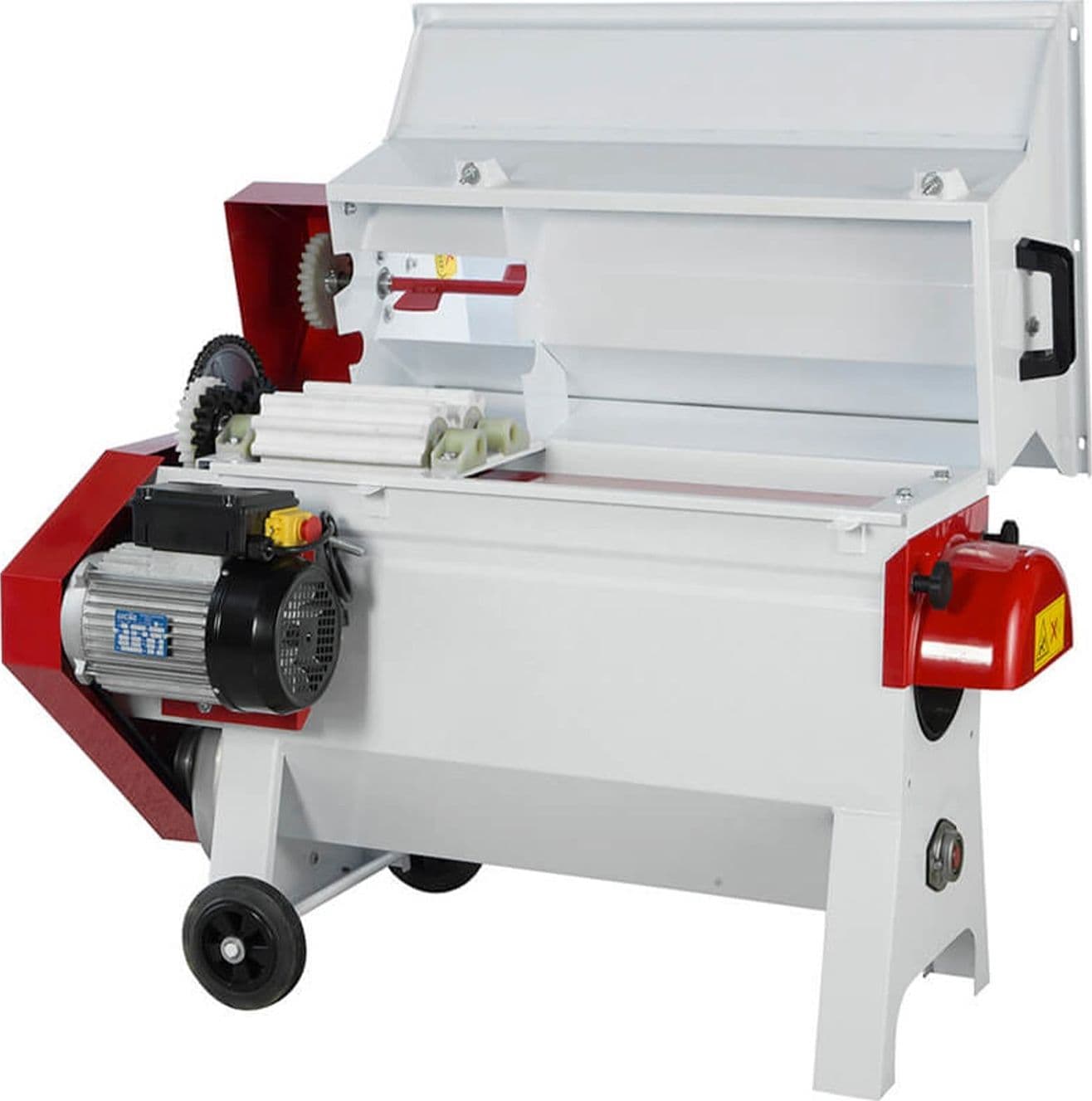 Pigiadiraspatrice apribile con pompa per uva con motore da 2 HP 1500 kg/h - 2