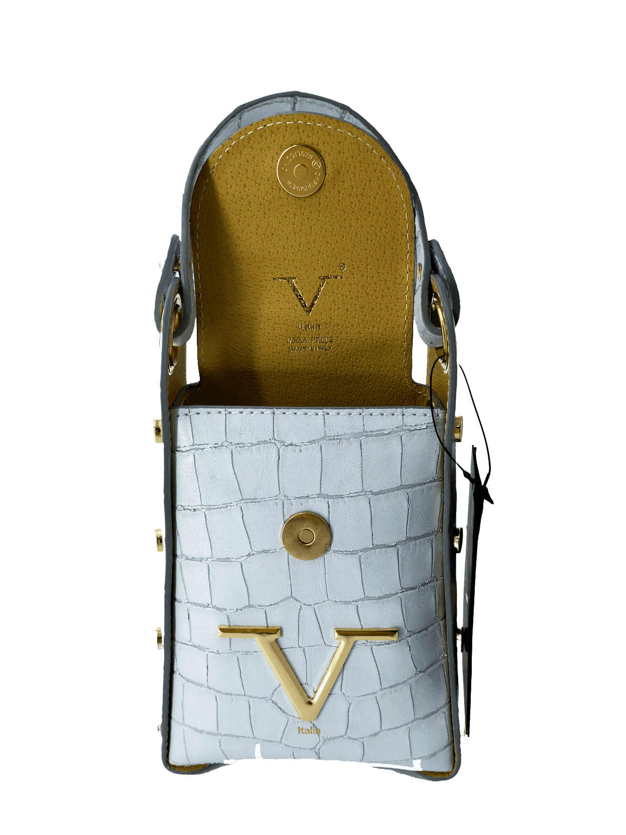 Borsa Donna V Versace Italia in Pelle White - Luxury Leather Bag Elegante e Raffinata - 2