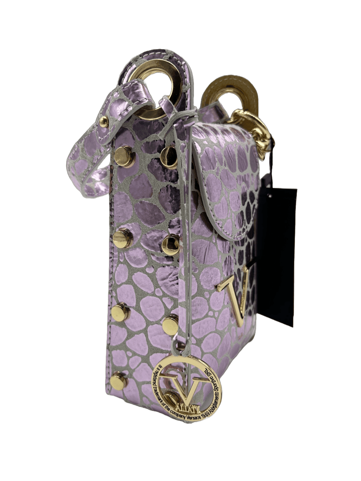 Borsa Donna V Versace Italia in Pelle Pink - Luxury Leather Bag Elegante e Raffinata 897 - 2