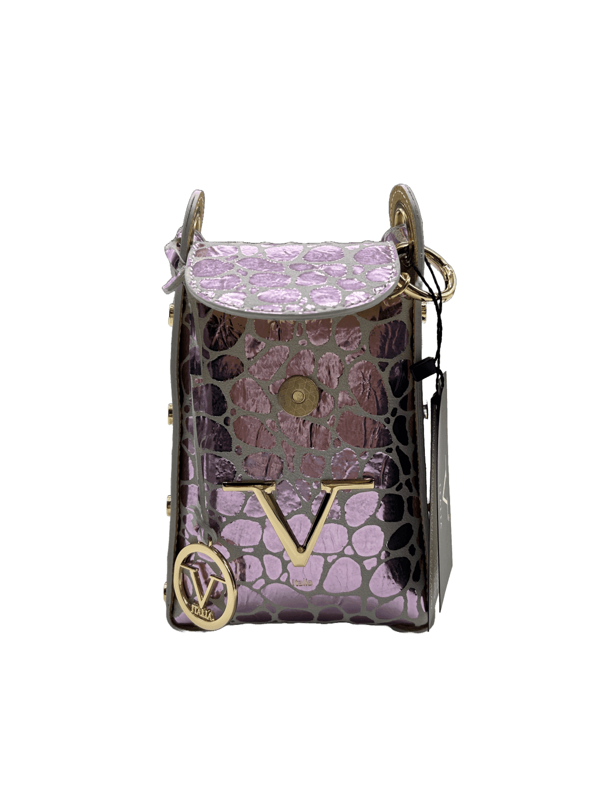 Borsa Donna V Versace Italia in Pelle Pink - Luxury Leather Bag Elegante e Raffinata 897 - 4