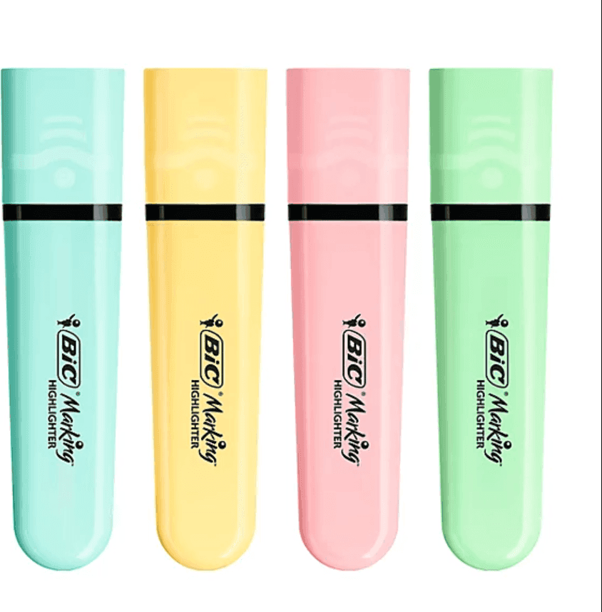 Bic - Set 4 Evidenziatori Highlighter Colori Pastel - 2