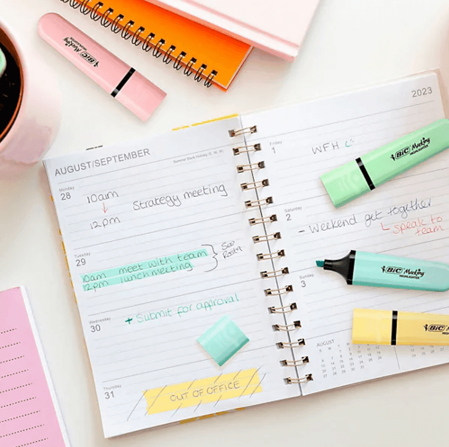Bic - Set 4 Evidenziatori Highlighter Colori Pastel - 3