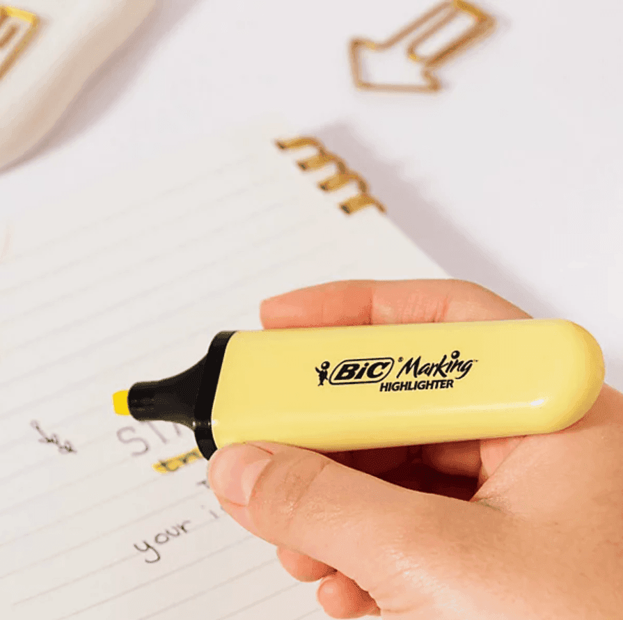 Bic - Set 4 Evidenziatori Highlighter Colori Pastel - 4