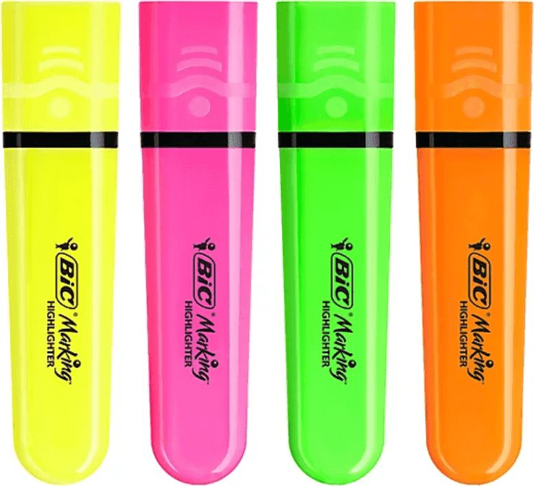 Bic - Set 4 Evidenziatori Highlighter Colori Neon - 2