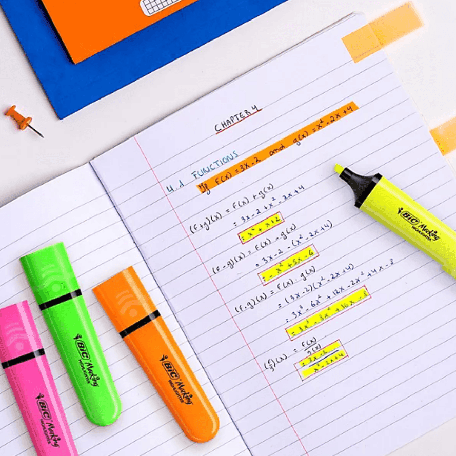 Bic - Set 4 Evidenziatori Highlighter Colori Neon - 4