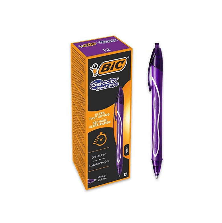 Bic - Penna gel a scatto Bic Gelocity Quick Dry - tratto 0,30 mm - 10 colori assortiti - 5