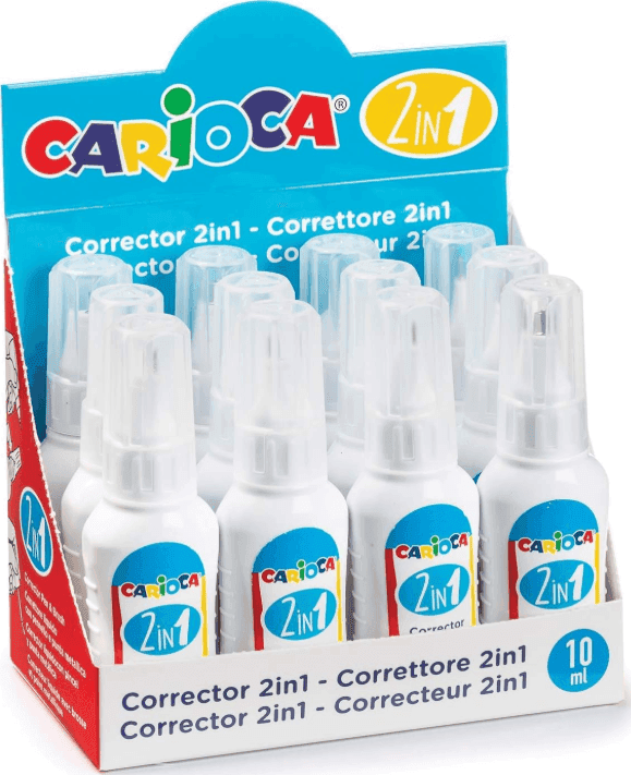 Carioca - Correttore Bianchetto 2 in 1 Penna e Pennello - 3