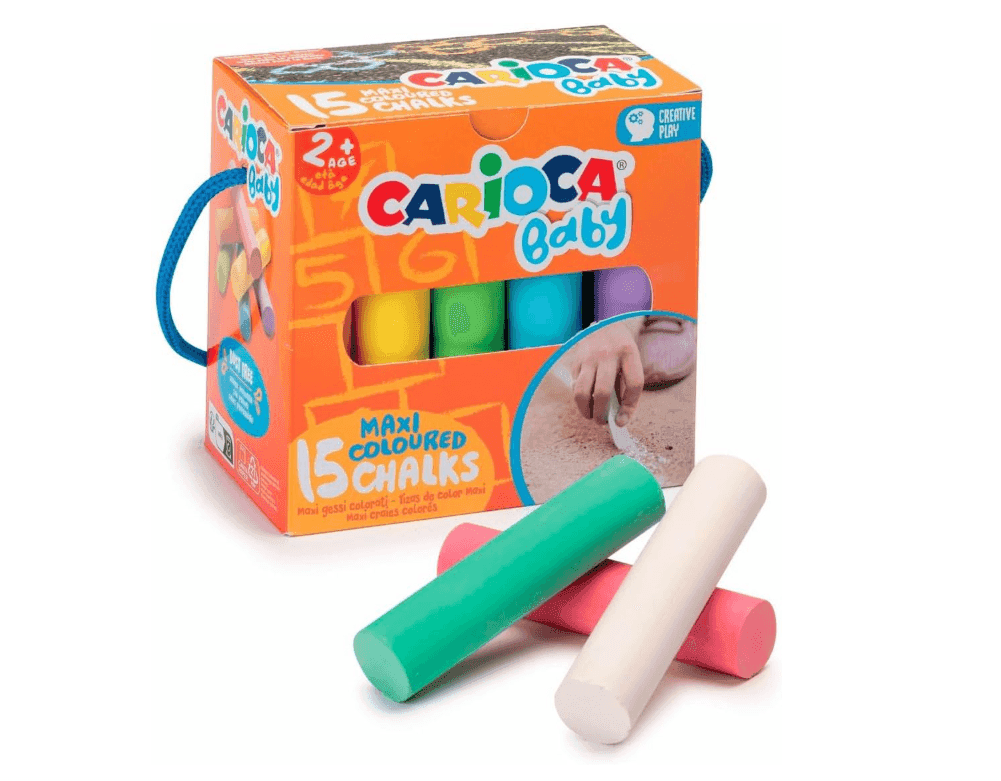 Carioca Baby - Gessi Maxi colorati senza polvere - 15 Pz - 3