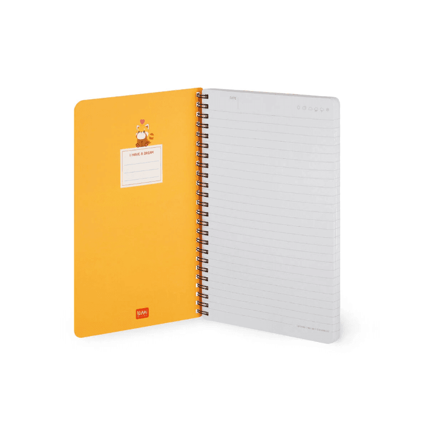Legami - Quaderno a Righe A5 con spirale con Copertina Rigida Illustrata - Red Panda (A5NOTS0046) - 2