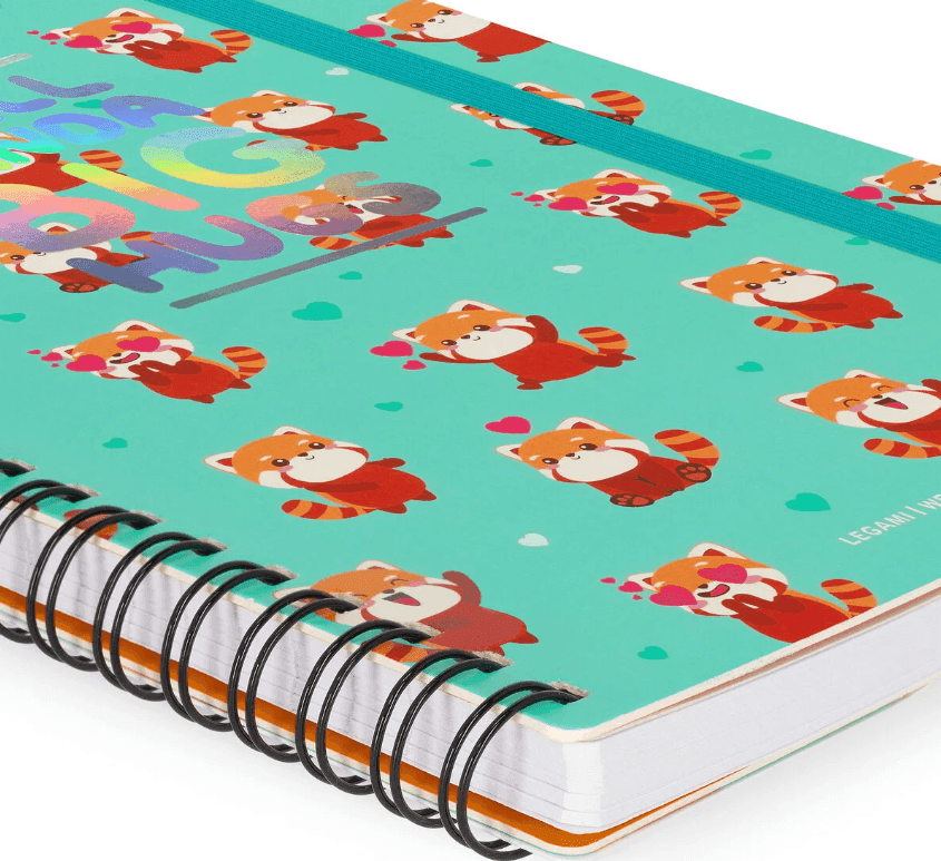 Legami - Quaderno a Righe A5 con spirale con Copertina Rigida Illustrata - Red Panda (A5NOTS0046) - 4