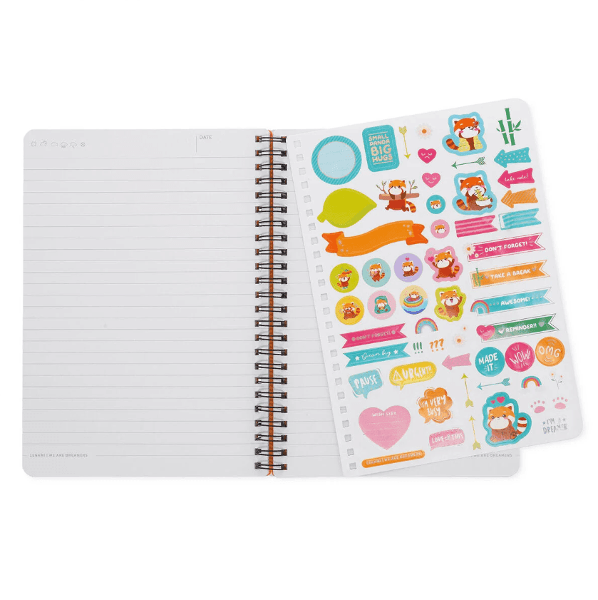 Legami - Quaderno a Righe A5 con spirale con Copertina Rigida Illustrata - Red Panda (A5NOTS0046) - 5