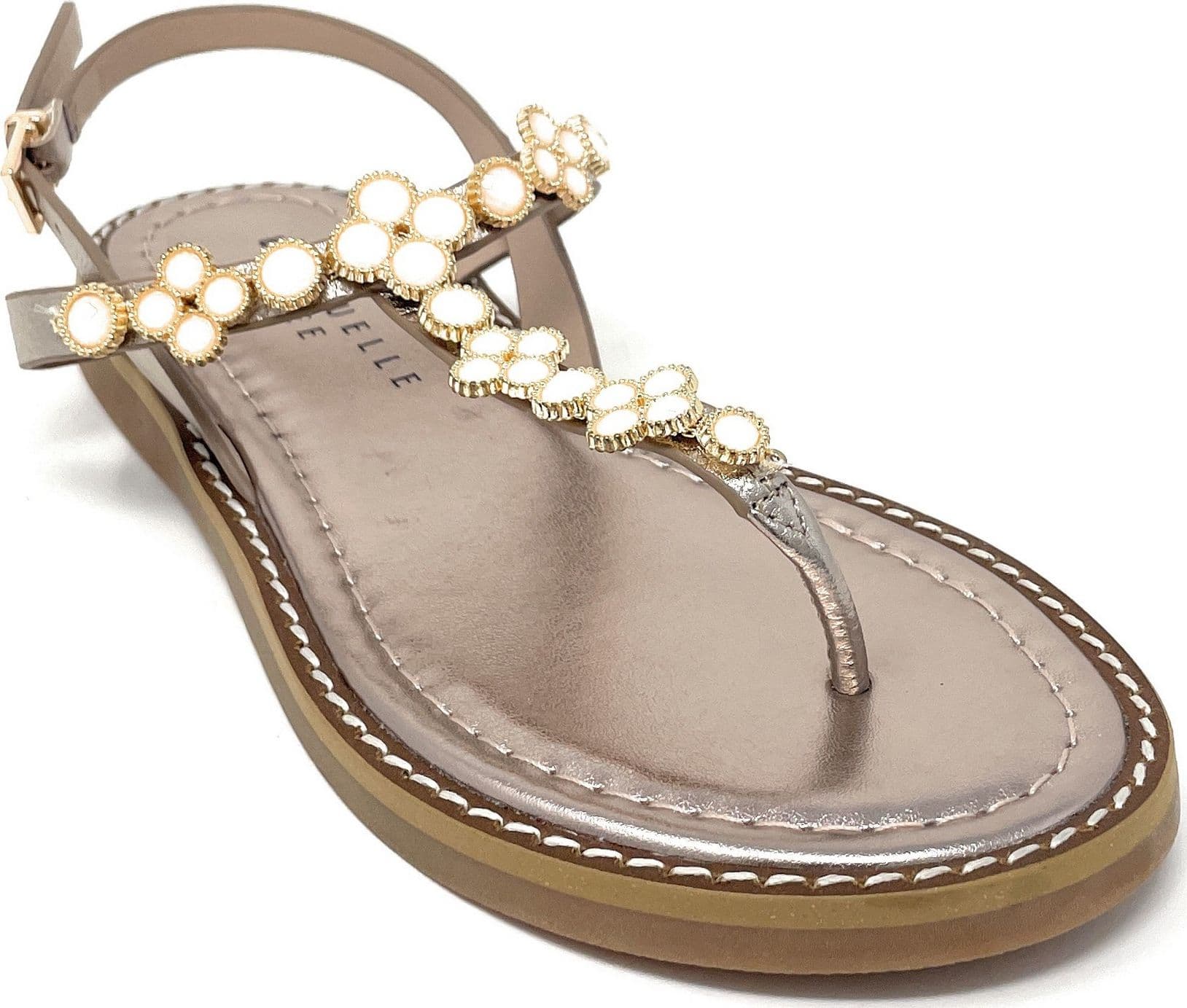 Emanuelle Vee infradito donna Soraya laminato gold 204 15 - 2