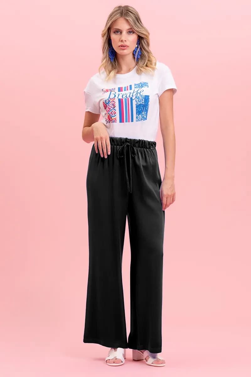 NUALY DAILY | Pantalone morbido con coulisse - 3