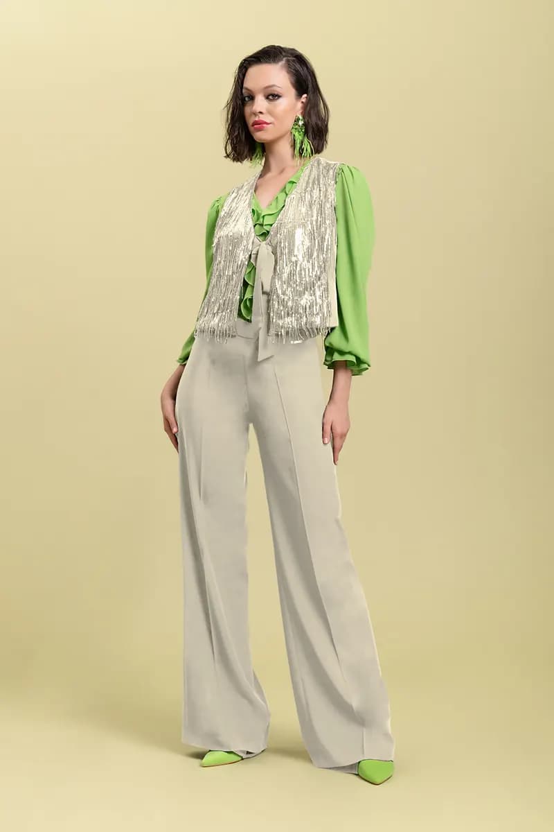 NUALY GLAMOUR | Pantalone a zampa - 2