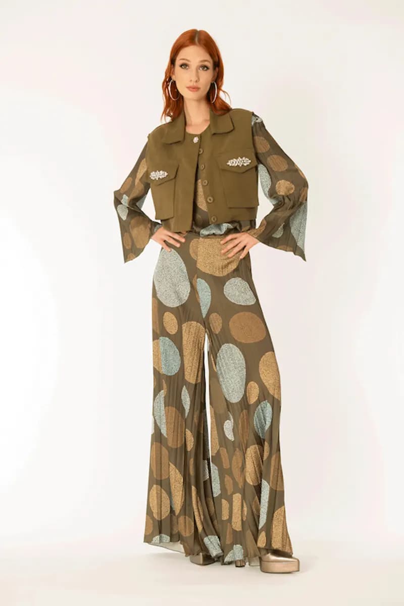 NO-NA' | Pantalone plissettato fantasia pois - 3