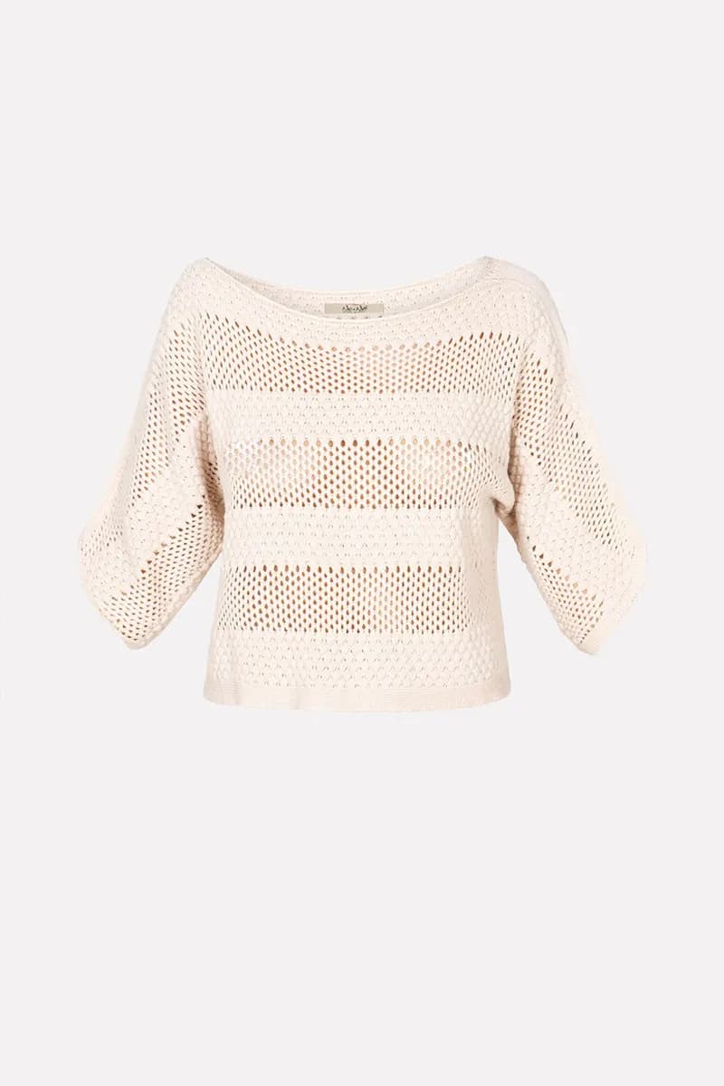 NO-NA' | Maglia crochet traforata - 3