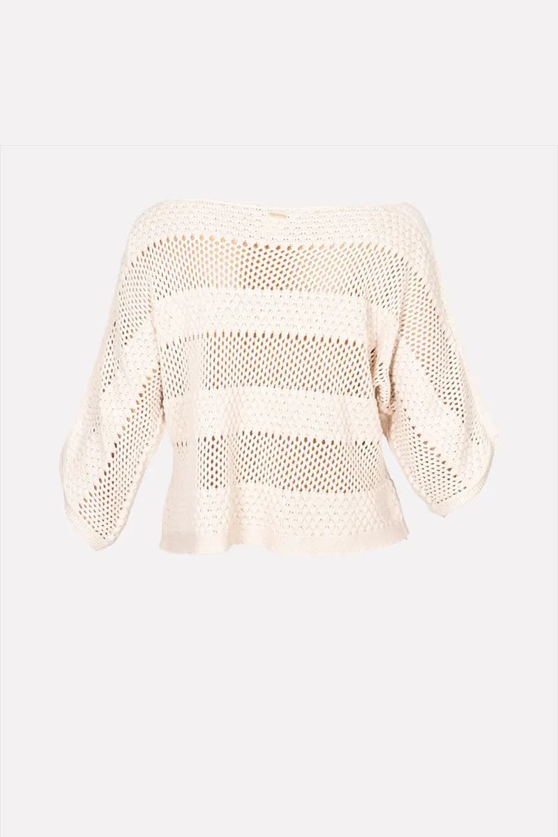NO-NA' | Maglia crochet traforata - 4