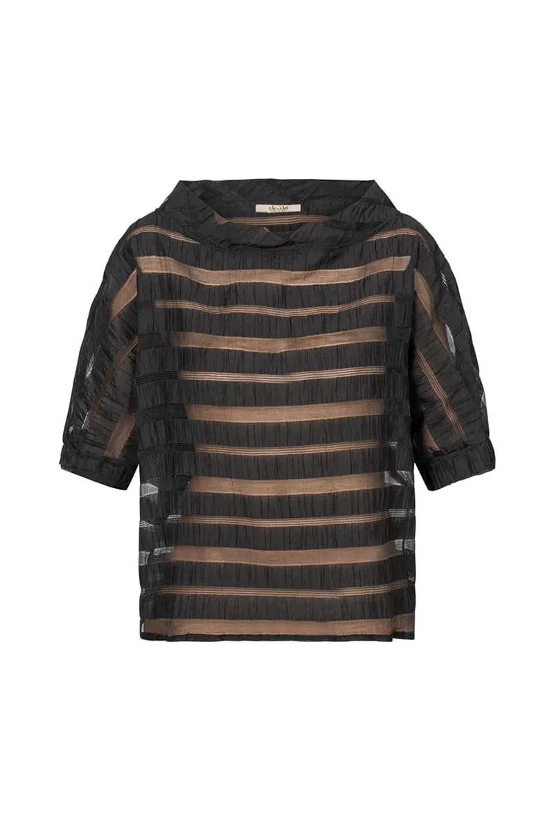 NO-NA' | Blusa a righe scollo barca - 2