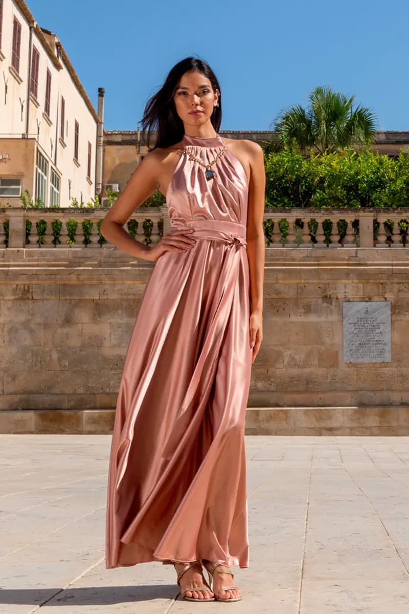 SISTE'S GOLD | Abito lungo pietra scollo - 6