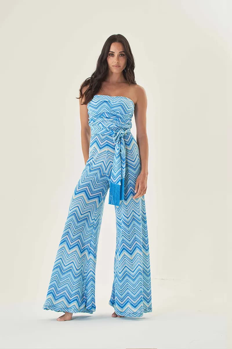 PHO Firenze | Tuta a fascia fantasia zig zag - 1