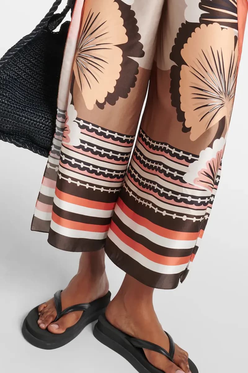 MAX MARA | Pantalone pareo in raso stampato - 4