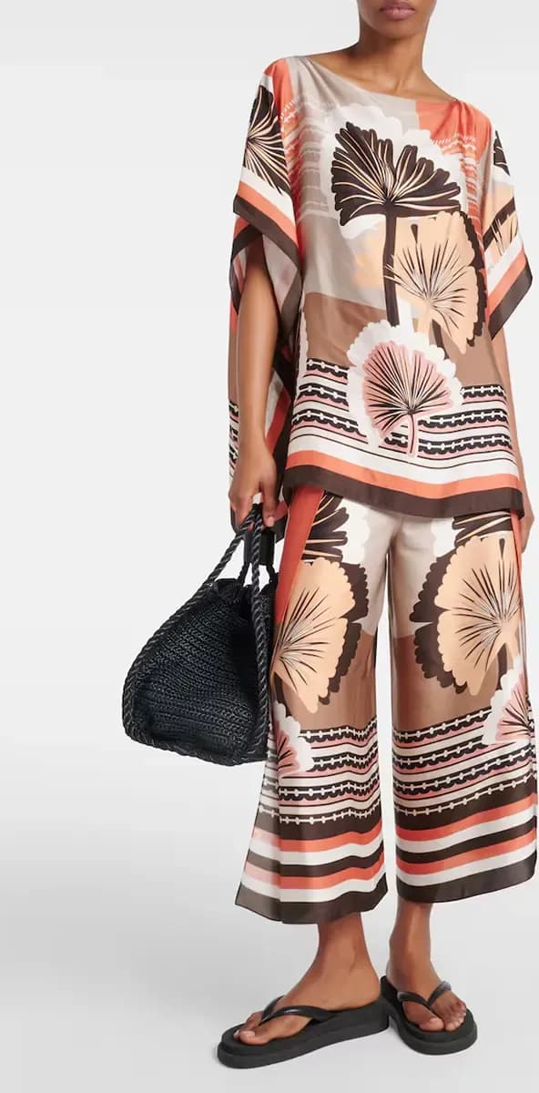 MAX MARA | Blusa in raso stampato - 2