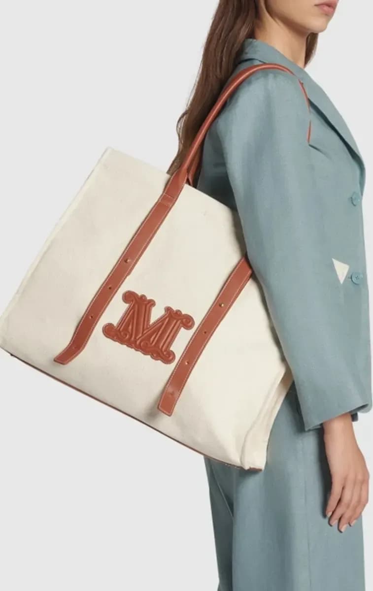 MAX MARA | Borsa shopping in cotone - 7