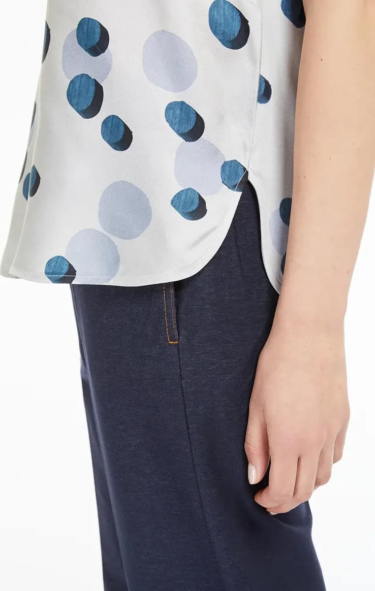 MAX MARA | Blusa in maglia viscosa e seta - 4