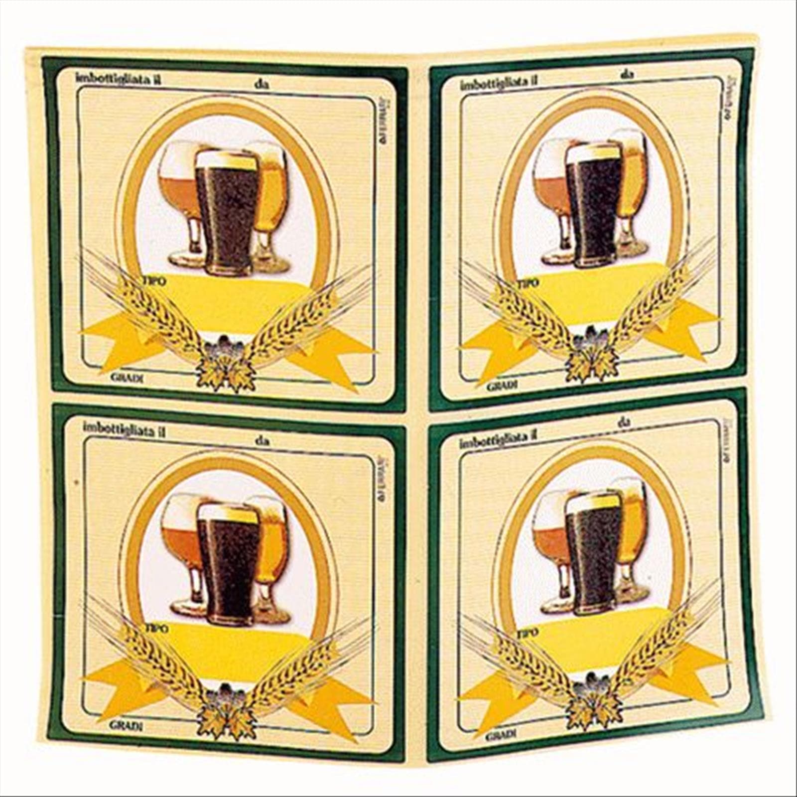 Etichette adesive per birra artigianale con grafica generica 10 x 8 cm 100 pz - 2