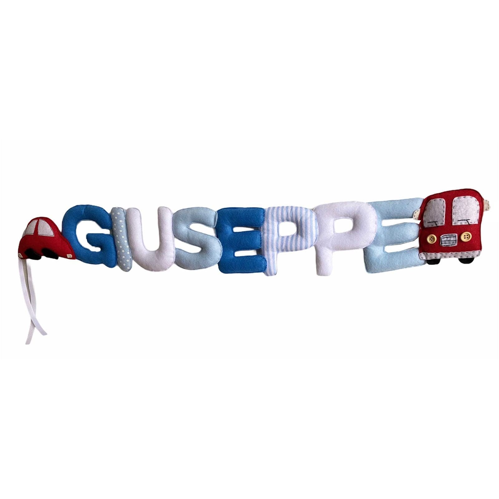 Banner con nome personalizzabile in pannolenci fatto a Mano ''Made in Italy'' - 2