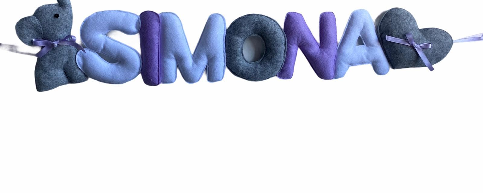 Banner con nome personalizzabile in pannolenci fatto a Mano ''Made in Italy'' - 3